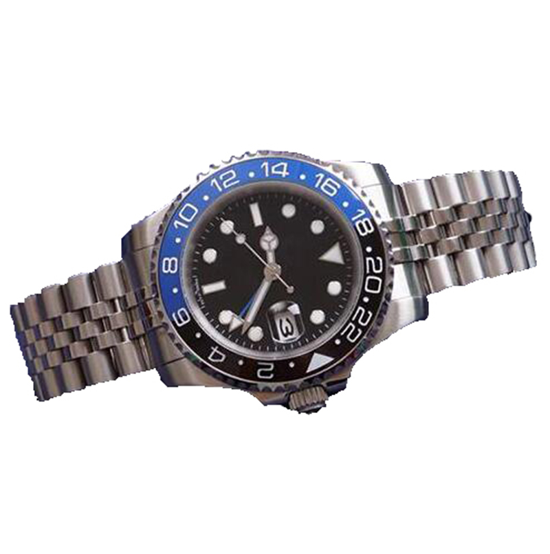 

Jubilee Bracelet GMT Batman Automatic Blue and Black Ceramic Bezel 40MM Mens Watches Sapphire Crystal Luminous Dial Wristwatches 126710blnr