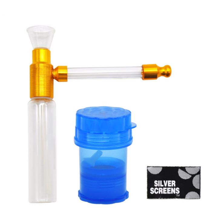 

2020 Glass Pipe Set Metal Water Tobacco Bottle Three-piece Gift Box Packaging