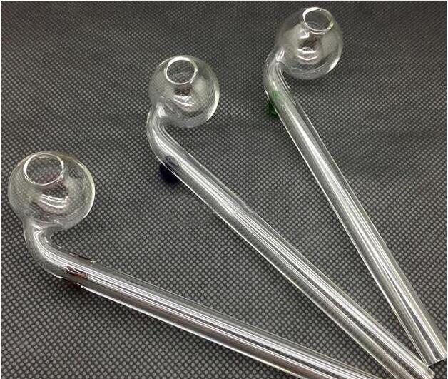 

14cm Curved Glass Oil burners Glass Pipes with different colored glass balancer jhtyjyj
