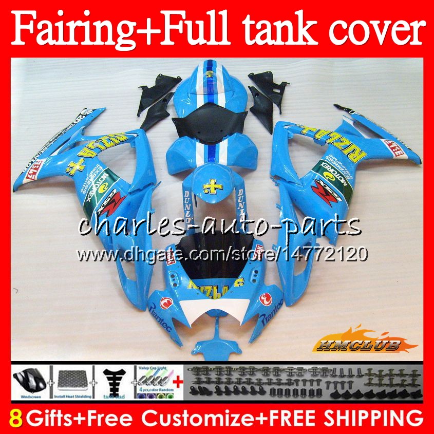 

Body+Tank For SUZUKI GSXR-750 K6 RIZLA blue GSXR 600 750 CC 73NO.114 GSX-R600 GSXR750 GSXR600 GSX R750 600CC 750CC 06 07 2006 2007 Fairing, No. 1