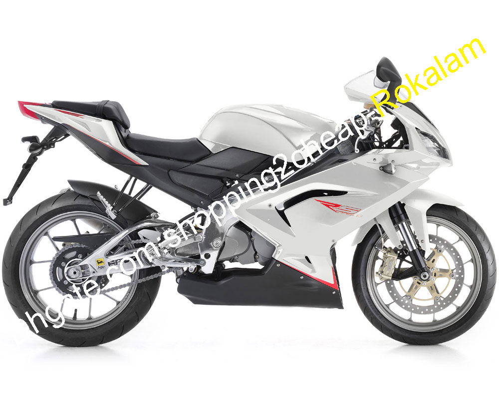 

For Aprilia Motorcycle Kit RS125 2006 2007 2008 2009 2010 2011 RS 125 RS-125 White Black ABS Bodywork Fairing Set (Injection molding), Customize