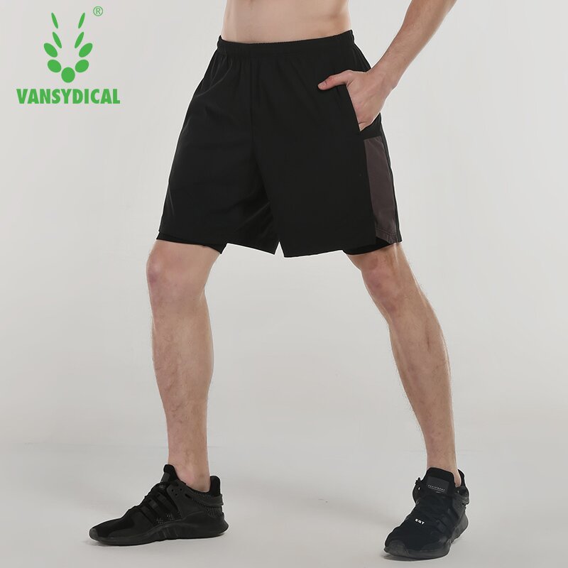 

2020 New Running Shorts Men Compression Quick Dry Fitness Gym Tights Sport Shorts With Pocket Plus Size Basketball Male, Black
