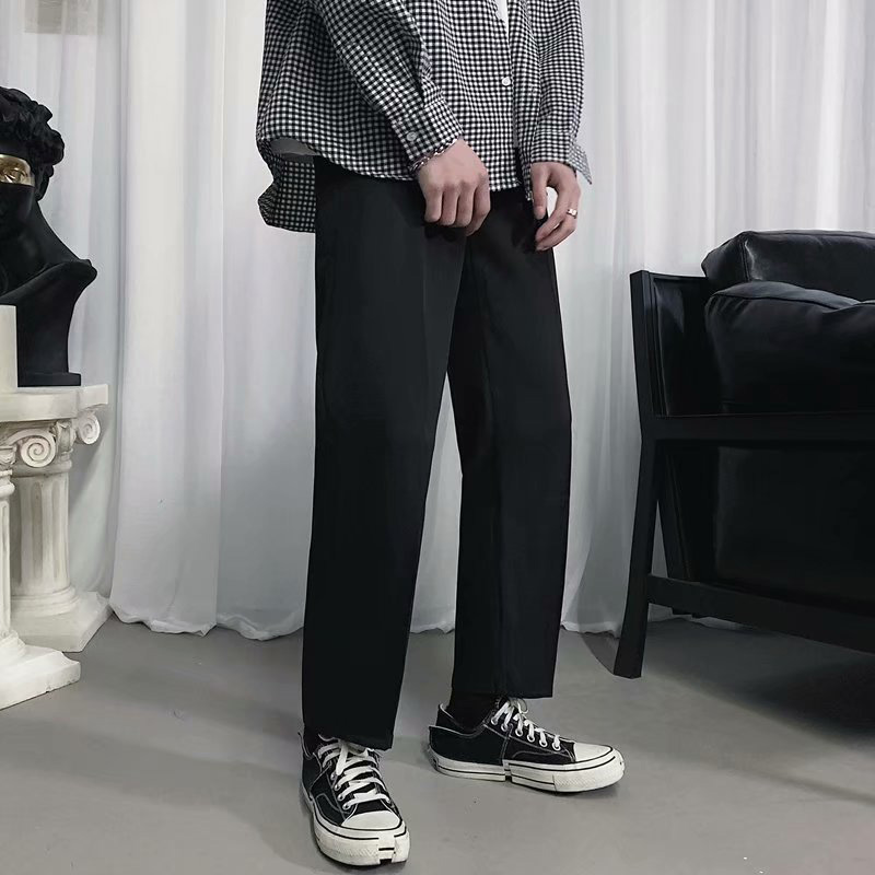 

Men Pants Male Leggings Gym Summer Loose Cropped Pants Fashion Fitness, Black