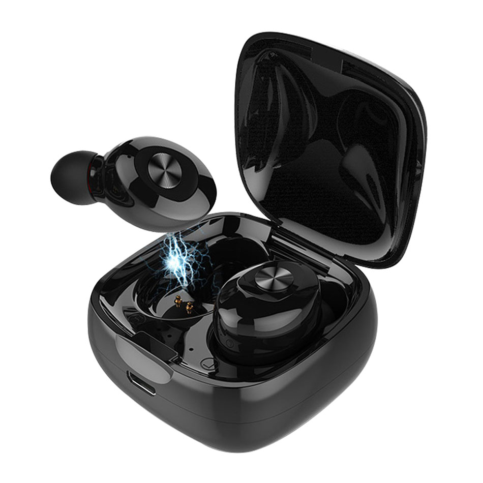 

XG-12 Wireless Headphones TWS Bluetooth Earphones Stereo HIFI Sound Sports Headset for Smartphone with Retail Box, Black