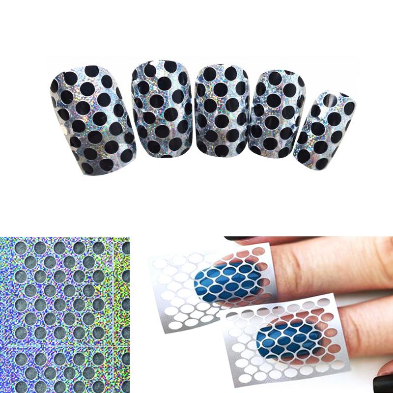 

1Set DIY Nail Vinyls 24 syles Hollow Irregular Stencils Stamp Nail Art DIY Manicure Sticker Laser, White