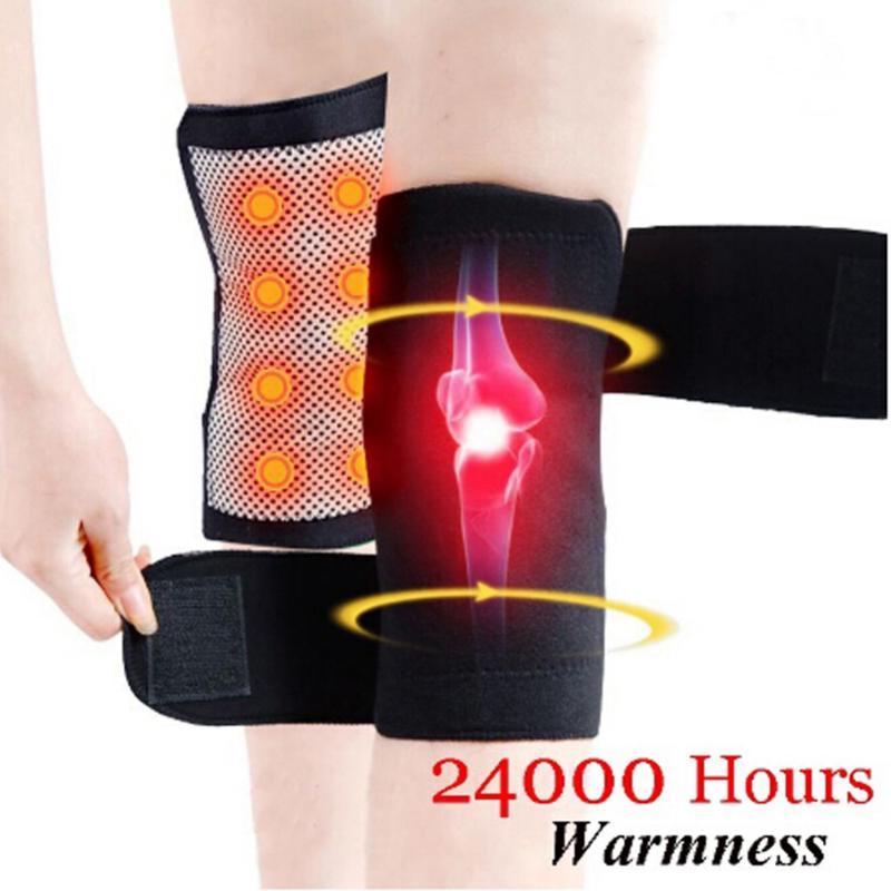 

2 PCS Tourmaline Self Heating Knee Pads Magnetic Therapy Kneepad Arthritis Brace Support Outdoor Sports Warm Knee Protector, Black