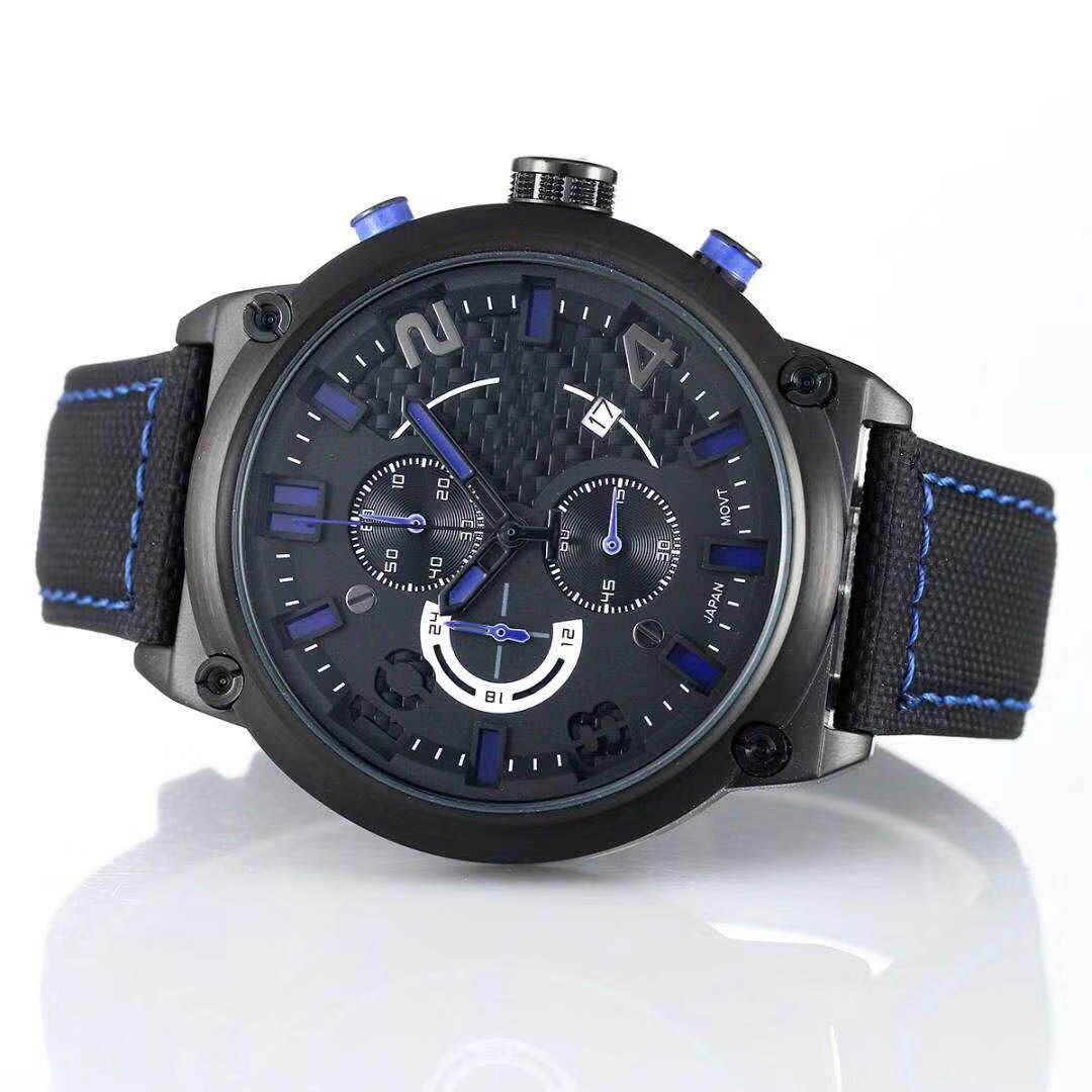 

Wholesale Tradition T081 Expert Solar White Compass Chronograph Quartz Deployment Clasp Blue Dial Men Watch Wristwatches Mens Watches