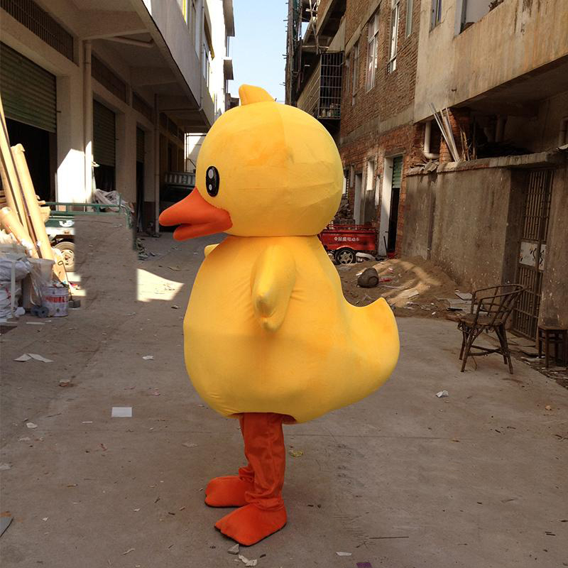 

2019 High quality hot Giant Rubber Duck Mascot Costume Adult Size Anime Clothing Party Makeup Free Delivery, As pic