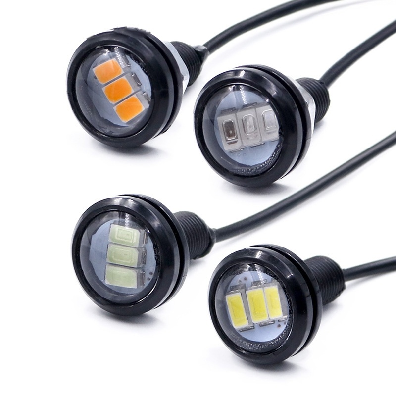 Bleu Glace 10pcs Haute Puissance 9W 23mm Eagle Eye LED DRL Antibrouillard Lumi/ère de Moto Feux Diurnes DRL Feu Arri/ère Sauvegarde Voiture Moteur Feux de Gabarit