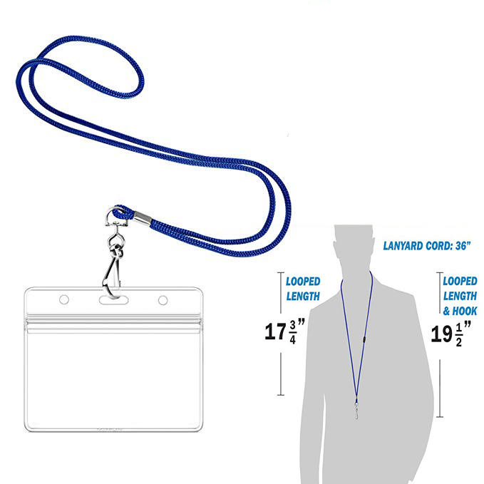 

keychains lanyards Horizontal ID Holder Includes Paper Inserts keychains lanyards