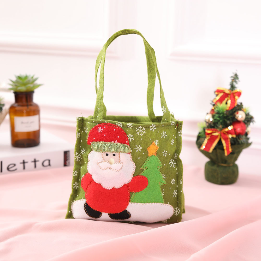 

3PCS/Lot Christmas Gift Bag Candy Bag Christmas Supply Ornaments Old Man Tree Snowman Candy Navidad 2019