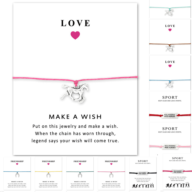 

Friendship Gift For Cowboy Cowgirls Silver Real Grandmas Ride Horses Horse Shoes Charm Bracelets For Women