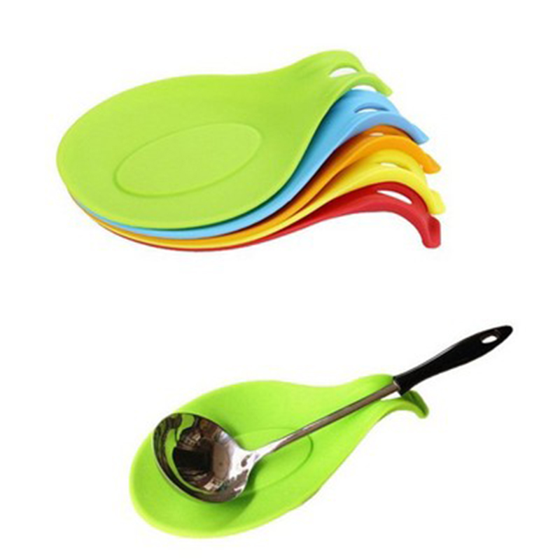 Large Solide en acier brossé inoxydable Cuillère Reste Support Titulaire Tea Bag Holder
