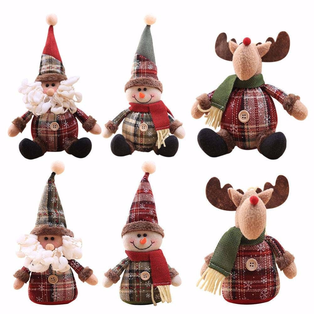 

Christmas Decorations for Home Christmas Tree Hanging Ornaments Pendant Cotton Santa Claus Doll Gifts Enfeites De Natal navidad