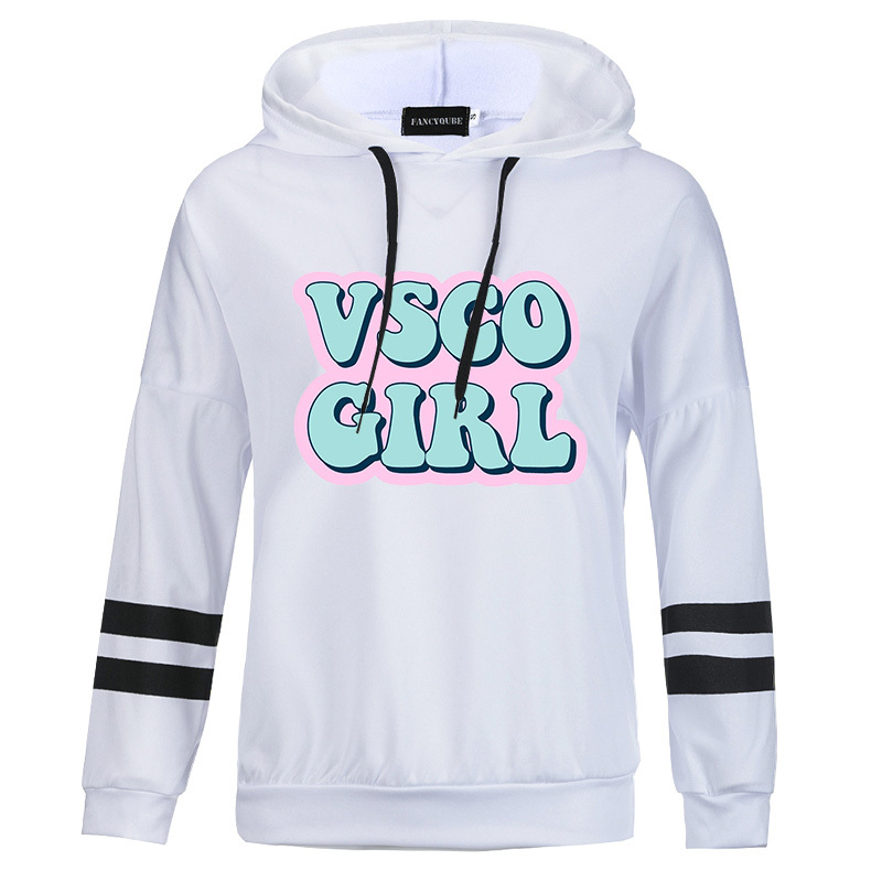 mujeres de la muchacha de la manga larga con capucha Sudaderas con Sudaderas de mujer