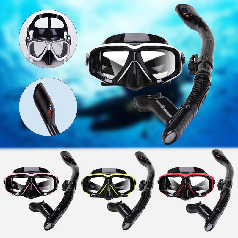 New Professional Scuba Diving Mask Snorkel Anti-Fog Goggles Glasses Tube Set Men Women Silicone Swimming Pool Equipment