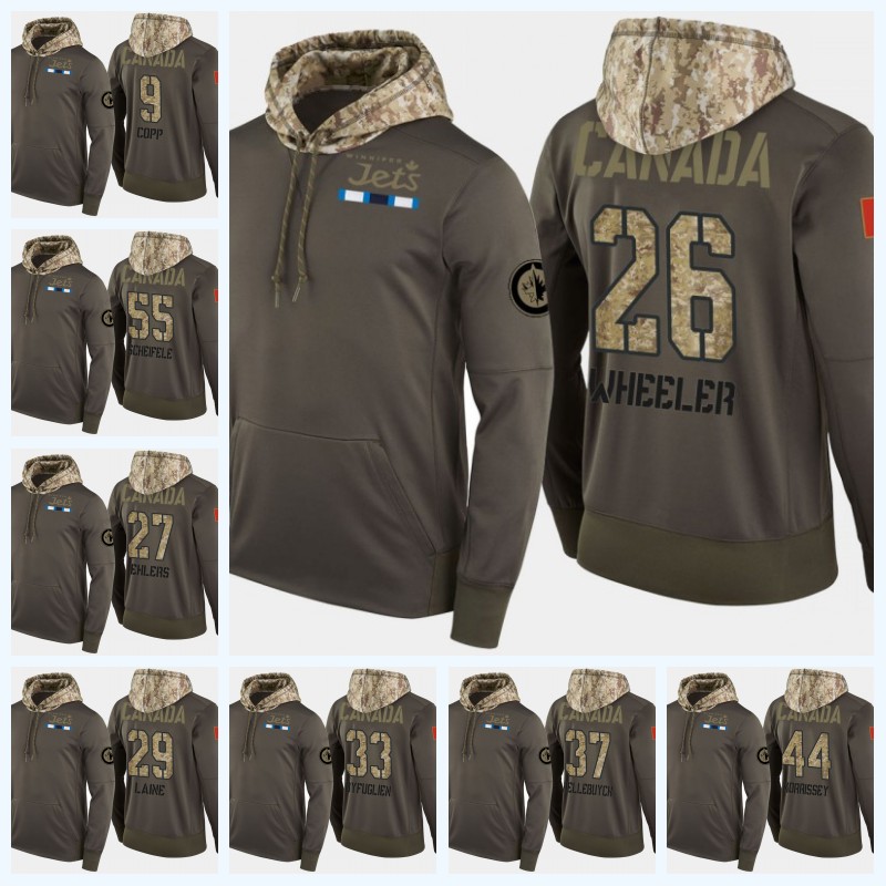 

Patrik Laine Winnipeg Jets Jersey Mark Scheifele Blake Wheeler Connor Hellebuyck Nikolaj Ehlers Andrew Copp Camo with National Flag Hoodie, 26 blake wheeler