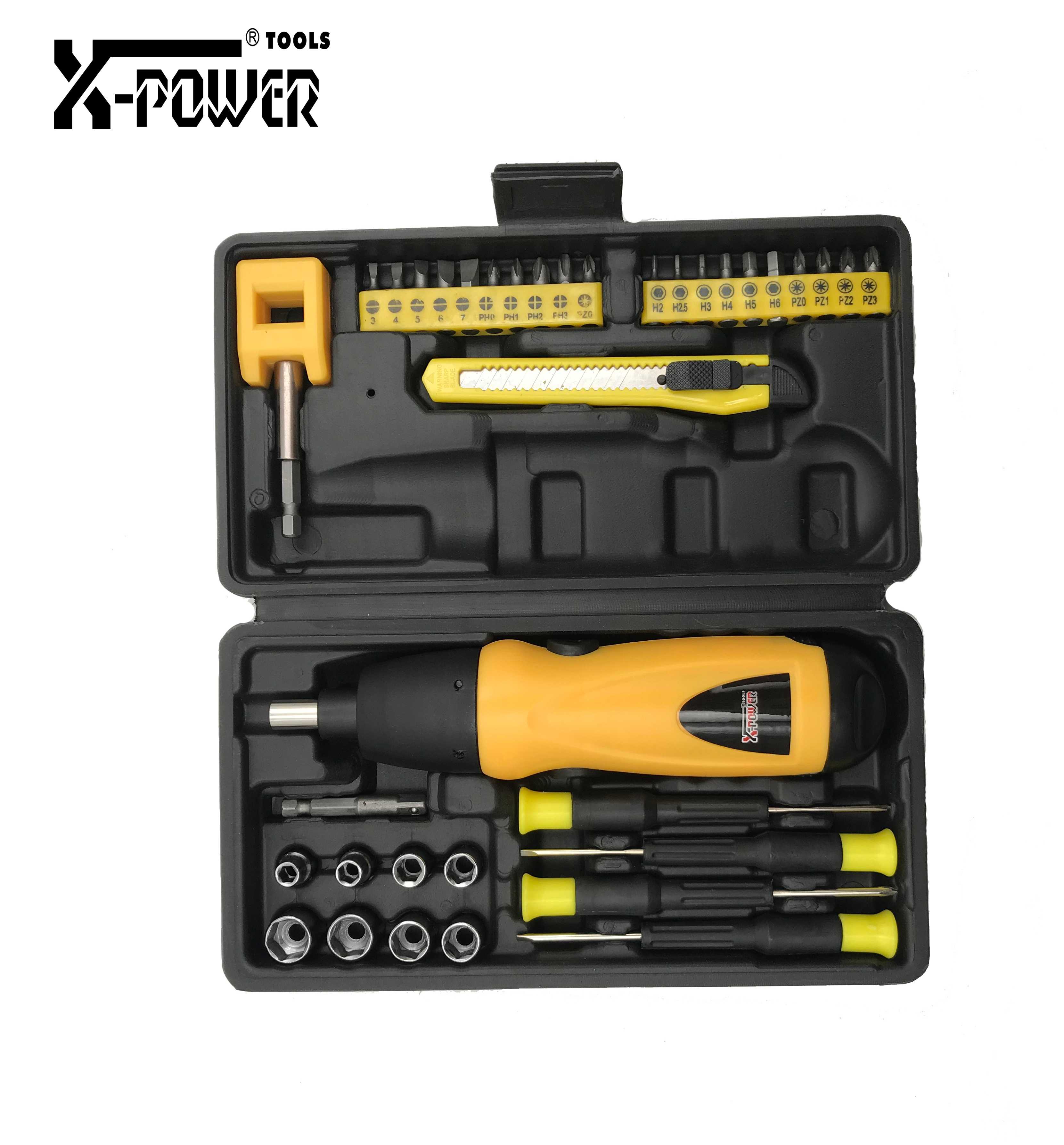 

Mini Electric Screwdriver AA Battery Screw Driver With 36pcs Screws