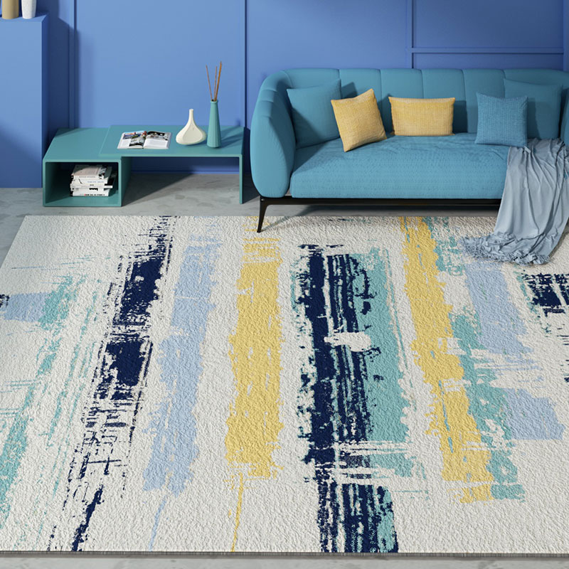 

Nordic Style Carpet For Living Room Abstract Modern Art Bedroom Carpet Mousse Velvet Fluffy Area Rugs Study Room Home