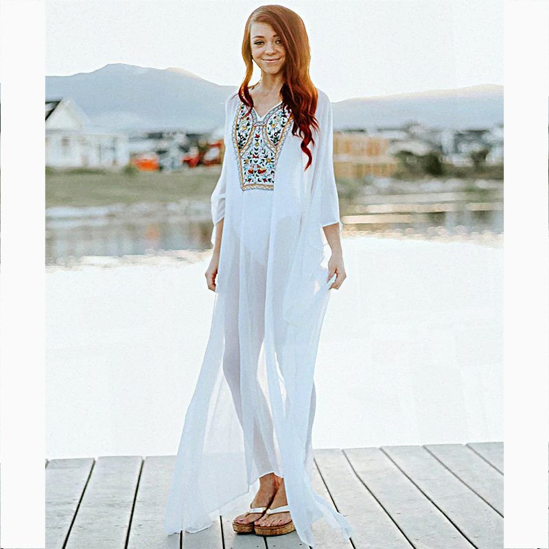 

White Bathing Suit Swimwear Cover Up Beachwear Cover Up Beach Woman Coverups Sarong Summer Beach Wrap Pareos De Playa Mujer