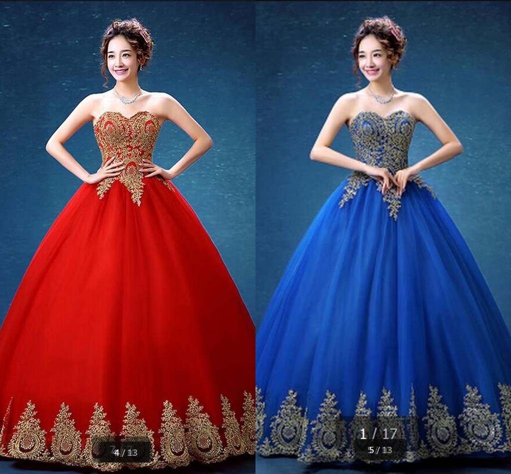 

Fashion ball gown red with gold lace appliques prom dress strapless off the shoulder sweetheart neck sweet 16 prom gowns best selling, Green