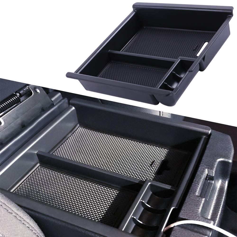 Tacoma 2016-2020 Center Console Organizer Insert ABS Black Materials Tray, Accoudoir Box Second Storage