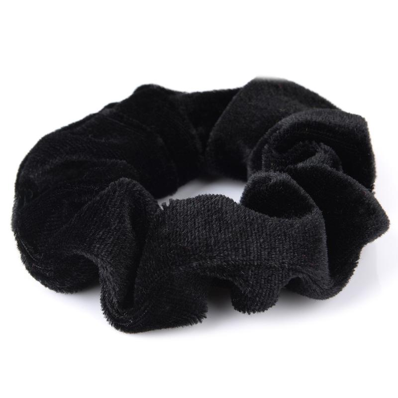 

10 Pack Black Velvet Scrunchie Hair Elastics Hair Bobbles Bands