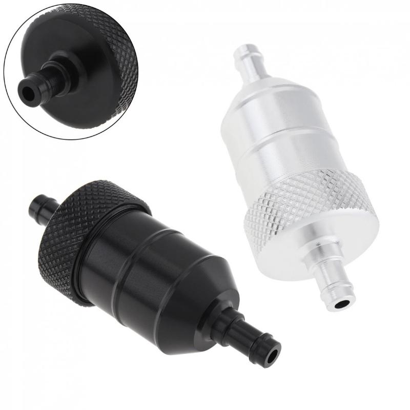 

6mm 1/4" Motorcycle Fuel Filter Aluminum Alloy Black Petrol Filter Gas Cleaner Oil Cleaner for Dirt Bike / ATV