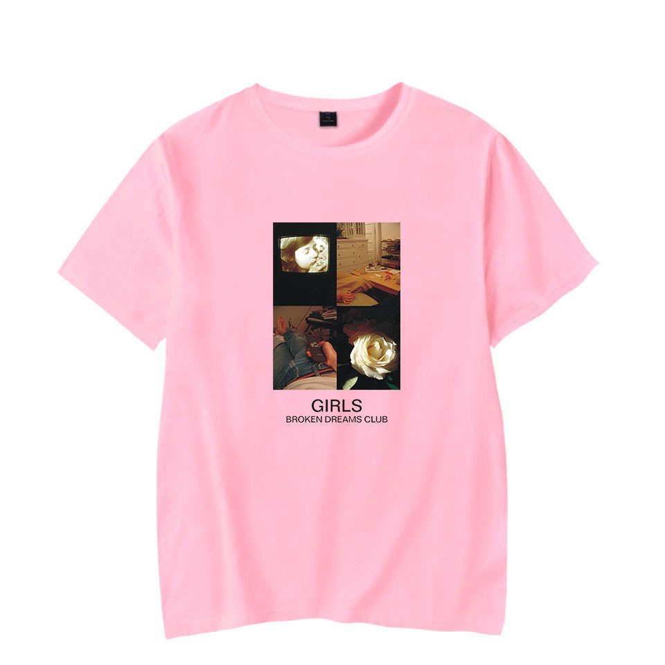 

Women's T-Shirt Broken Dreams Club Letters Printed Women Casual T-shirts Female Hip Hop High Street Tees, Black