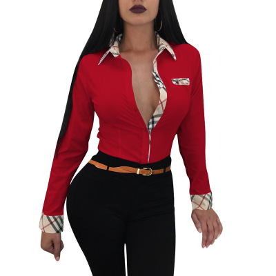 camisas rojas para mujer