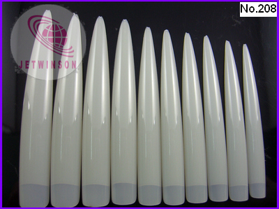 

10 PCS/ LOT SUPER LONG False Half Cover Nature Natural Color Nail Art Tips Acrylic Tips 7cm-9.3cm, Ivory