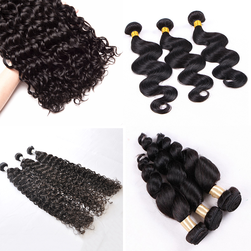 

Natural Color Straight body loose deep wave Human Hair 3Pcs Lot Brazilian Human Hair Weave Unprocessed Top Quality, free DHL