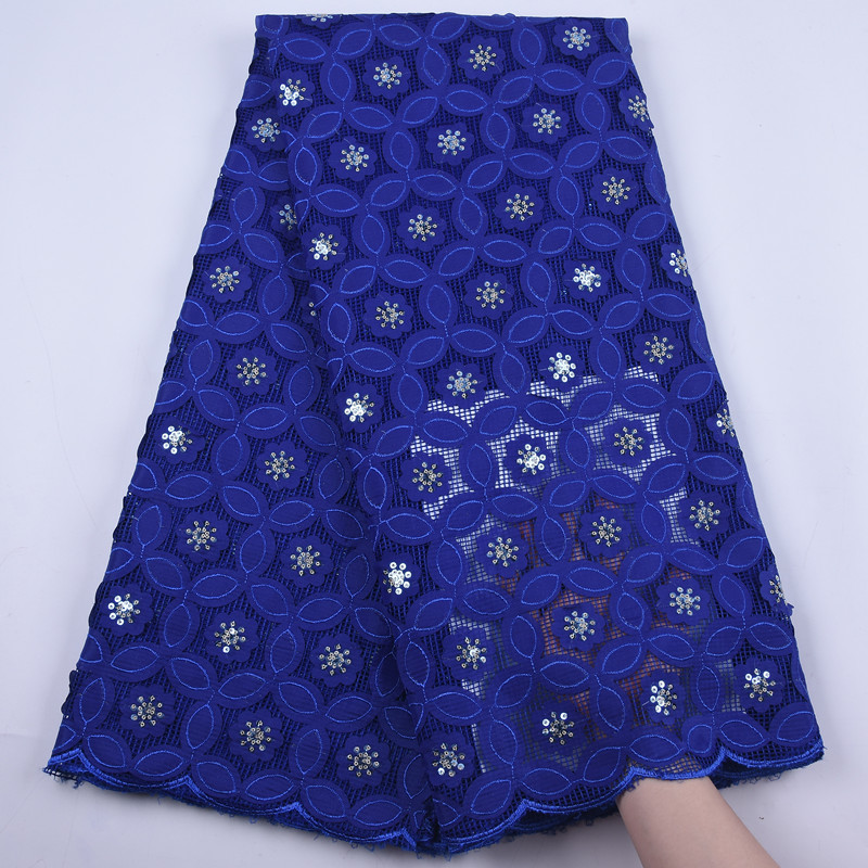

SJD LACE African lace fabric 2020 Newest round flower sequins French fabric for women's party A1899