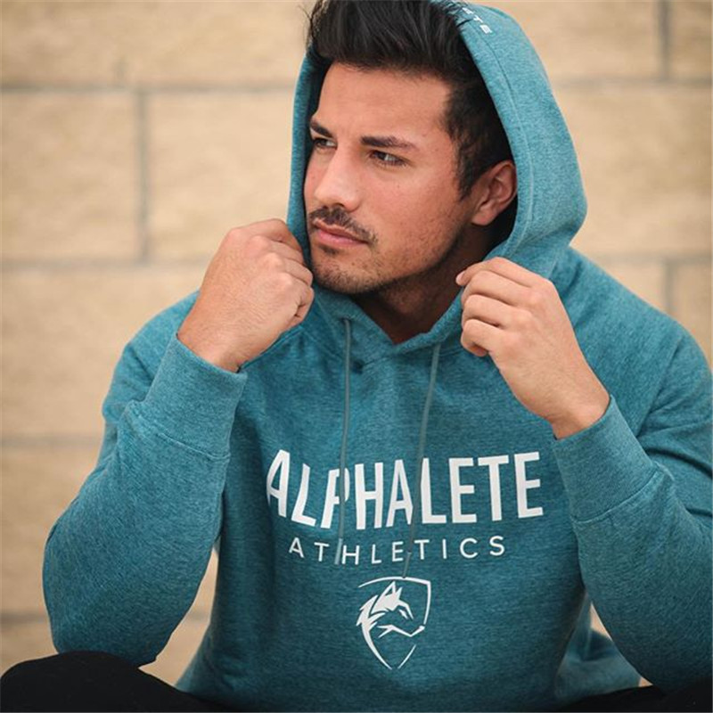 

2020 Men gyms hoodies men Fitness bodybuilding Sweatshirt pullover sportswear male workout Hooded Jacket clothing, Black