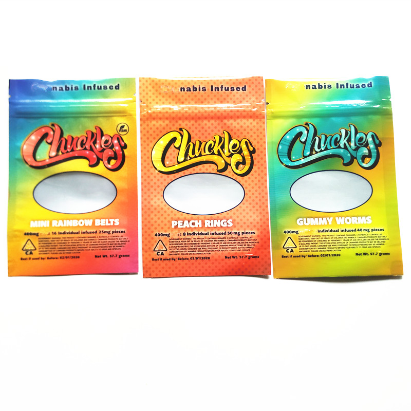 

New Arrived Chuckles bags Dustproof Dry Herb Flower Zipper Bag Package Packing Retail Bag Package Packaging