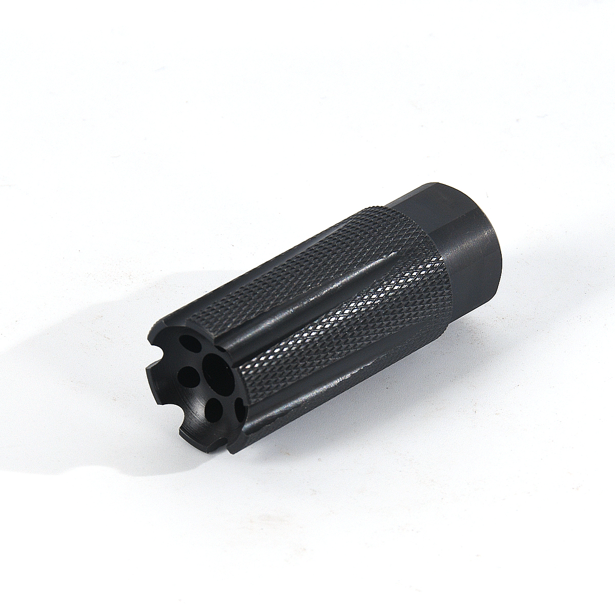 

.223 5.56 1/2-28UNEF Black Tactical Muzzle Brake with Jam Nut
