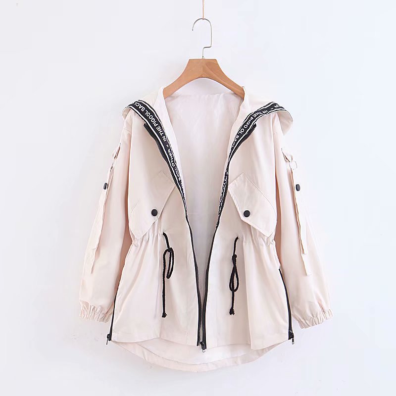 

Women Jacket New Arrival 2020 Autumn Windbreaker Classicla Style Fashion Simple Trend Size : -2XL 4-Color, Red