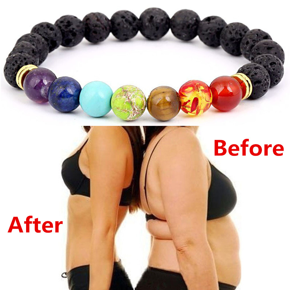 

Buddha Bless Weight Lose Chakra Bracelet Black Lava Healing Balance Beads Reiki Buddha Prayer Natural Stone Bracelet Women A241