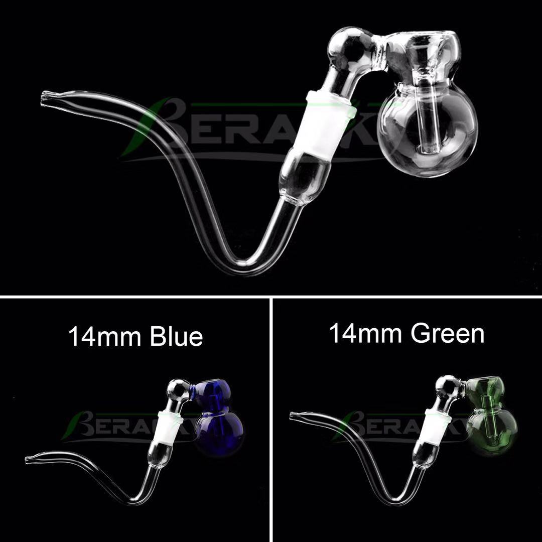 

14mm 18mm Male Glass Ash Catcher Bubbler Bowl With Female J Hook Adapter for Glass Smoking Tobacco Pipes Glass Water Bongs Dab Rigs