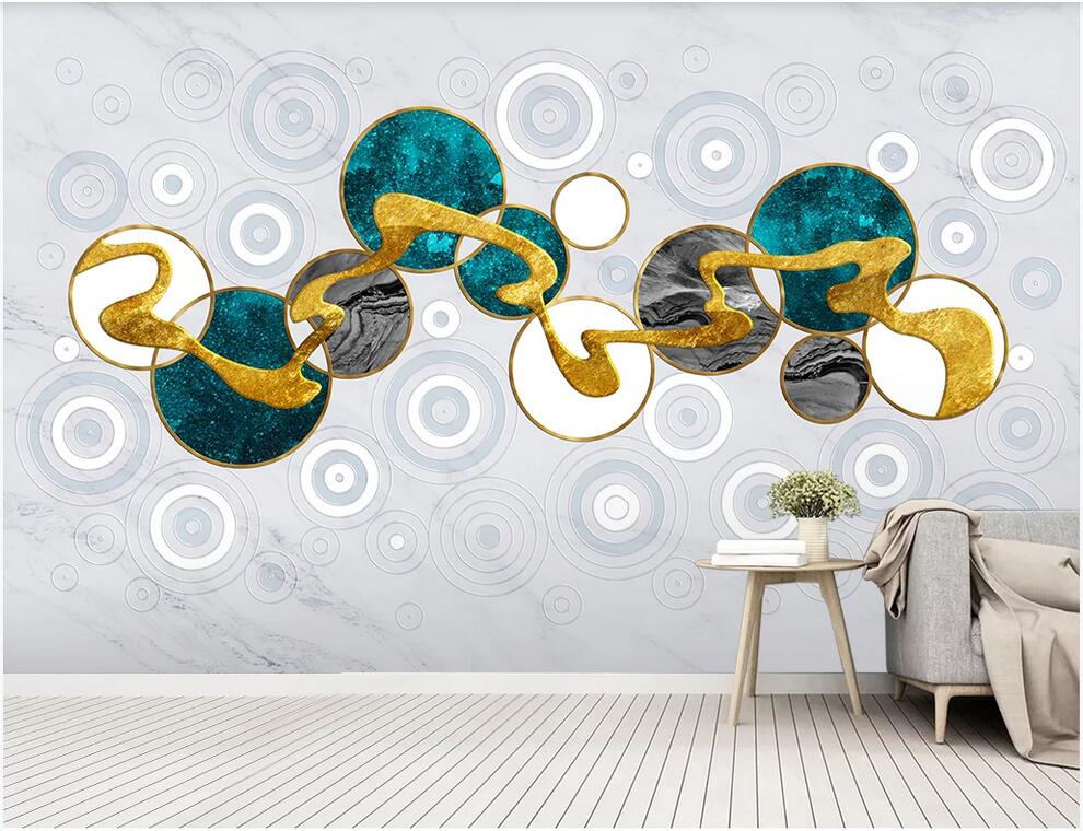 

WDBH custom photo 3d wallpaper Modern light luxury geometric creative metal curve background wall wallpaper for walls 3 d, Non-woven wallpaper