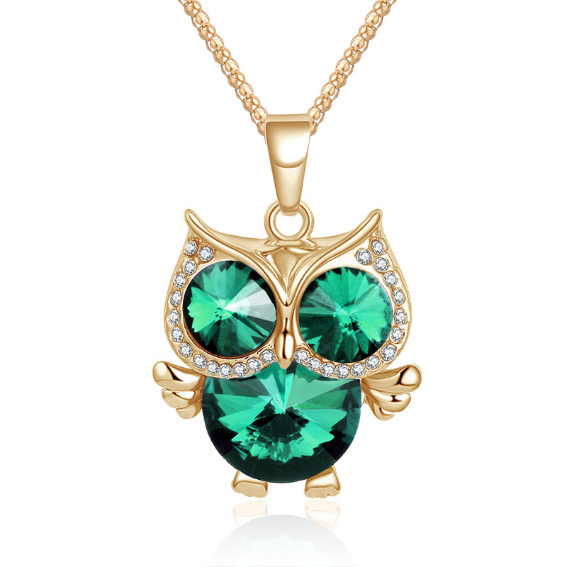 

Owl Necklaces Choker Necklace & Pendant Top Long Link Chain Zinc Alloy Gold Color Animal Jewelry Gift Crystal Necklaces