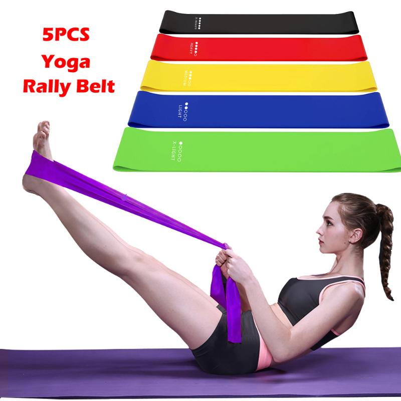 

5pcs Training Fitness Gum Exercise Gym Strength Resistance Bands Pilates Sport Rubber Fitness Bands Crossfit Workout Equipment, Red