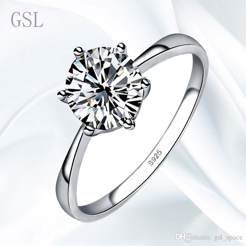 

Manufacturer Wholesale Six Claw Gold Ring Austria Crystal Zircon Ring Christmas Gift For Women Wedding Jewelry Rings, Golden;silver