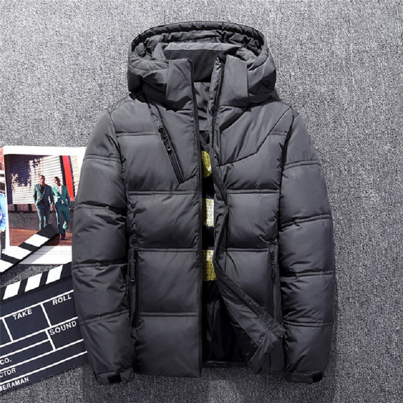 

Hot Sale Male Down Jacket Thick Hooded Windproof 2018 Winter jacket men Warm Snow coat Casual Men Clothing 2018 Plus Size -3XL, 905 dark gray