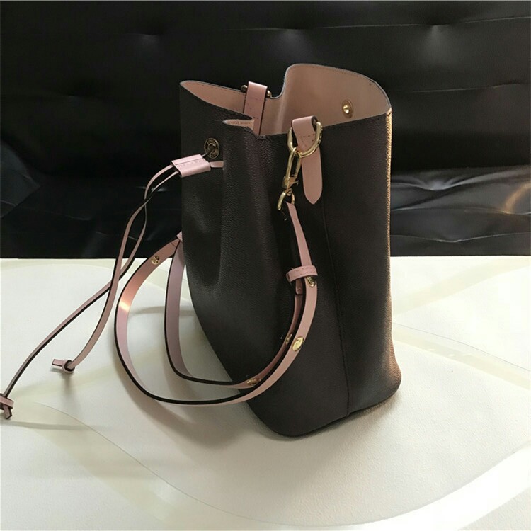 

WOMENS BRAND BAG LOUISVITTON DESIGNER Girl For Vintage Shoulder PU Leather Neonoe 5XDY Bags Fashion 2021 Women Bucket Portable Simple, Old flower black straps