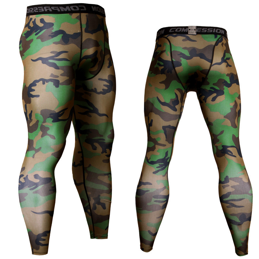 

Mens Camouflage Tight trousers Running training compression mens tights Gym jogging Fitness pants Camouflage leggings drawers, Colour 5