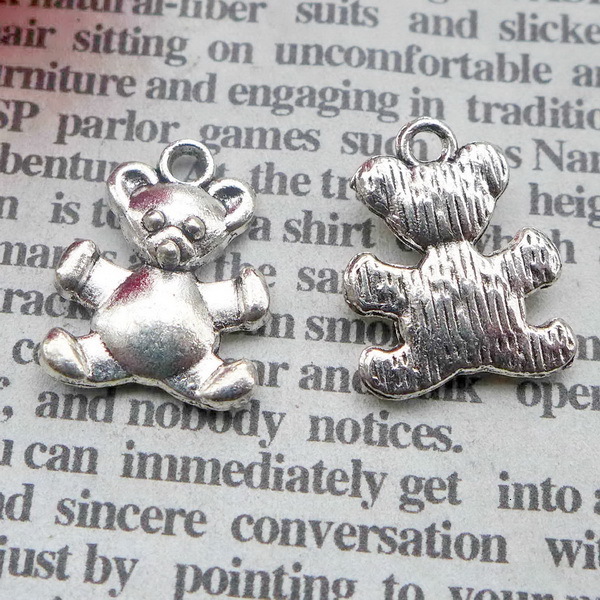

Cc1231 16*13mm Little Bear Alloy Ancient Silver Combine Gold Product Parts 200 Individual / Package 1.3 G