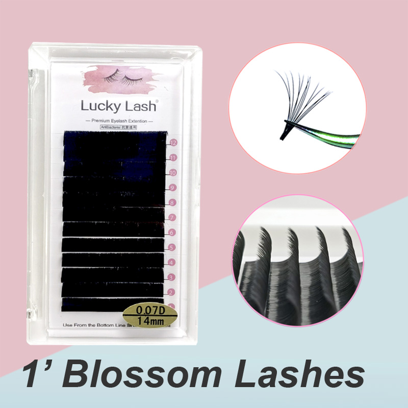 

Lucky Lash 0.05mm Auto fans Eyelash Extensions Easy Fan Bloom Fake Eyelashes Faux Mink Blossom Eyelash Russian Volume Lash Fans