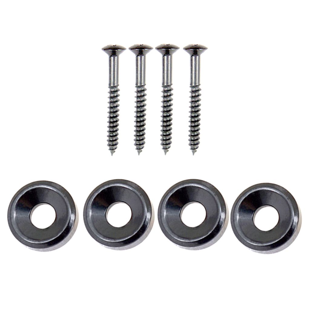 

4Pcs Guitar Body Neck Fixed Mounting Screw Ferrules for Electric Bass Guitar Parts