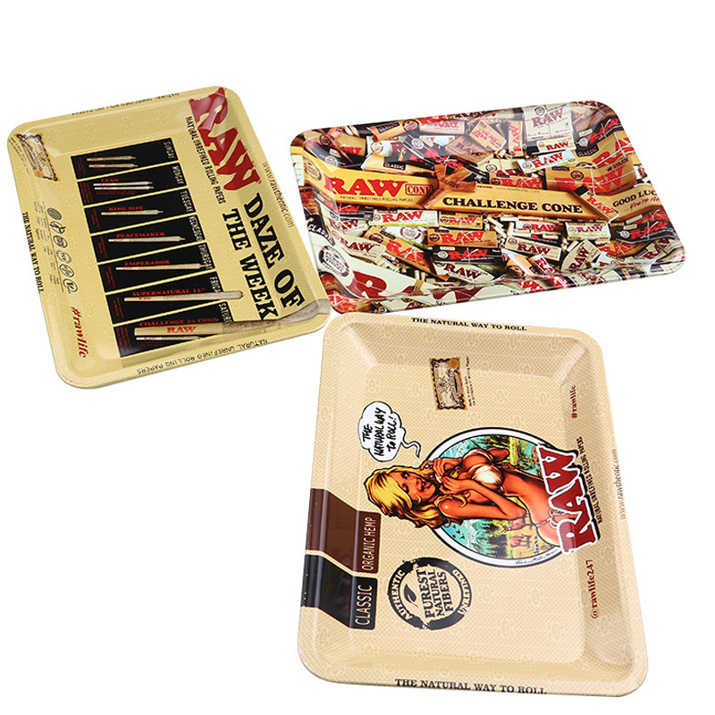 

Raw Tray Rolling Tray Small Size 180*125cm Metal Cigarette Smoking Tobacco Grinder Smoking Accessories Cigarettes Tools Herb Roller Trays St